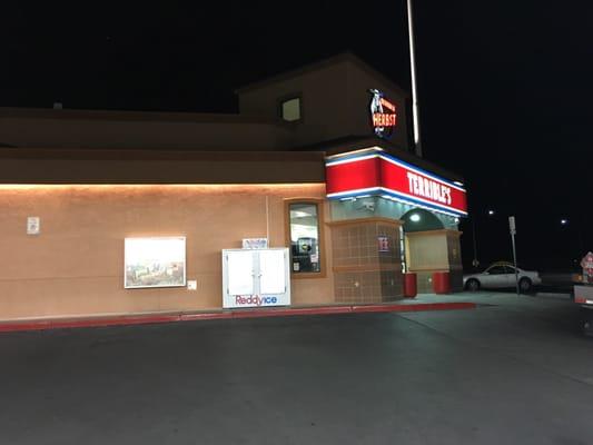 View of convenience store.