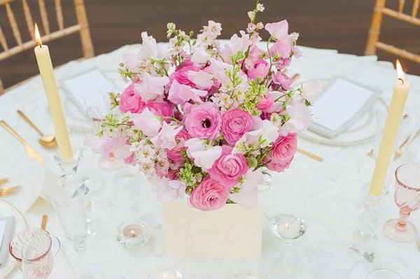 Ballet inspired bouquet with ranunculus and Japanese sweet peas.
 
 Photo credit Mikkel Paige Photography