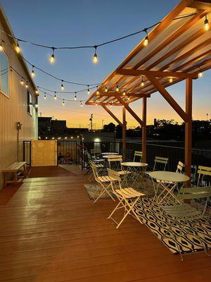 Sunset on our outdoor deck