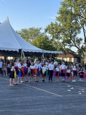 Folk dancers.