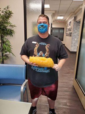 I'm holding 5 lbs of fat!  During my pre-op diet, I lost 21lbs - just over 4 of those!  Now to losing a lot more!