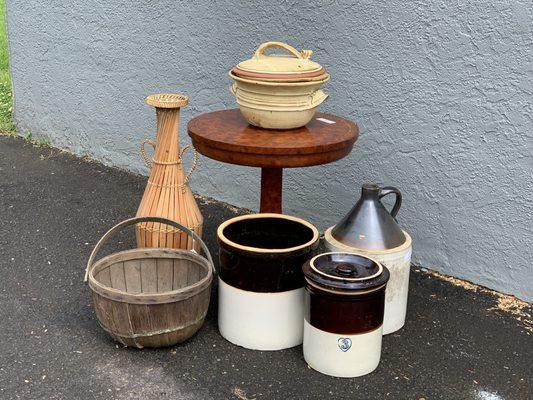 Baskets and Vintage Crocks