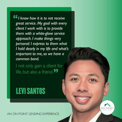 Levi Santos - Senior Mortgage loan advisor at On Point Home Loans, Inc. - Mortgage broker in Charlotte