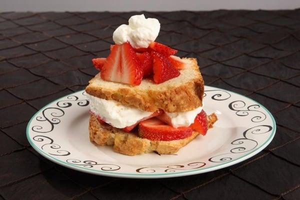 Strawberry whip cream sandwich