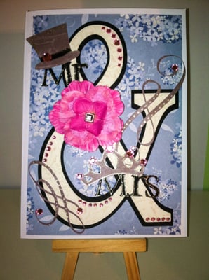 Mr & Mrs card (wedding, anniversary or engagement card) www.pbandjdesigns.co