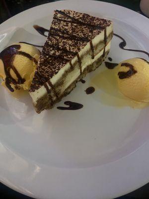 Tiramisu with ice cream