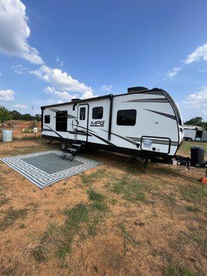 Norman's Toy Hauler set up at Swan MX