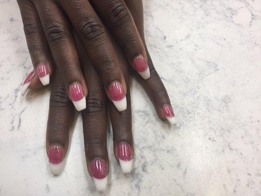 Dark pink and white!!!