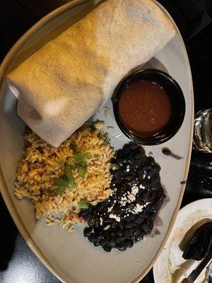 Chicken Burrito w/ rice and black beans.. not worth $24