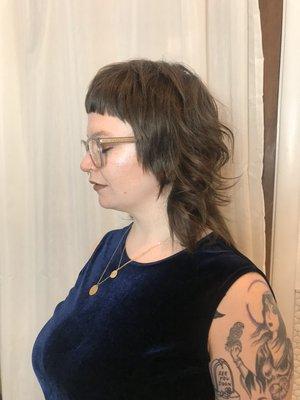 Modern shag and baby bangs for on trend styles