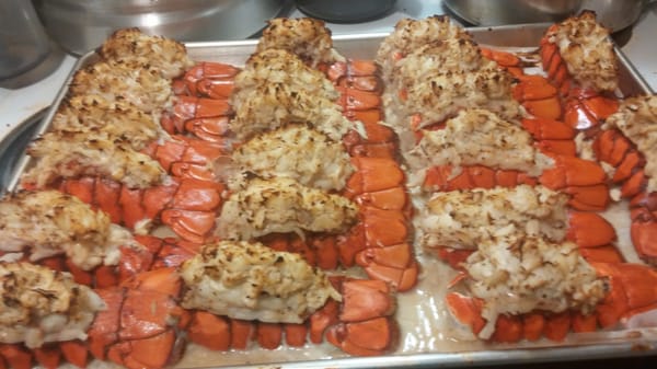 Crab stuffed lobster