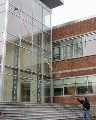 commercial window cleaning. iPark Norwalk, CT