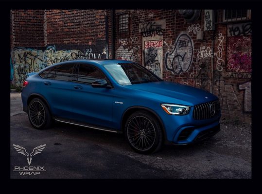 Glc 63 amg,wrapped in matte slate metallic blue