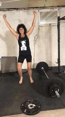 In-home Training: The look of breaking your PR in Deadlifts! This is why I love my job!