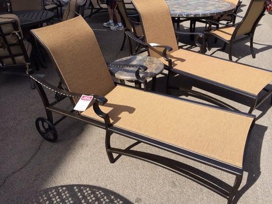 Lounge chairs during their under the tent sale