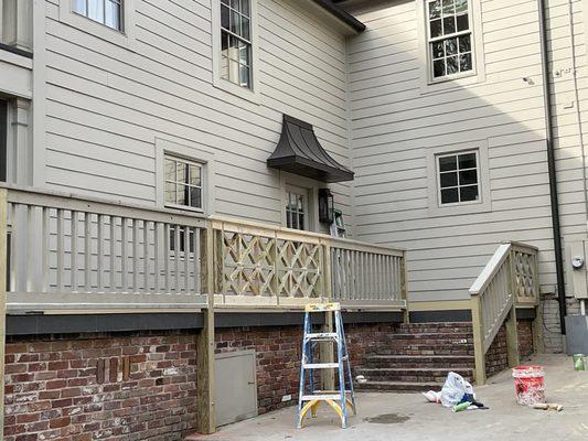 Porch rail painting