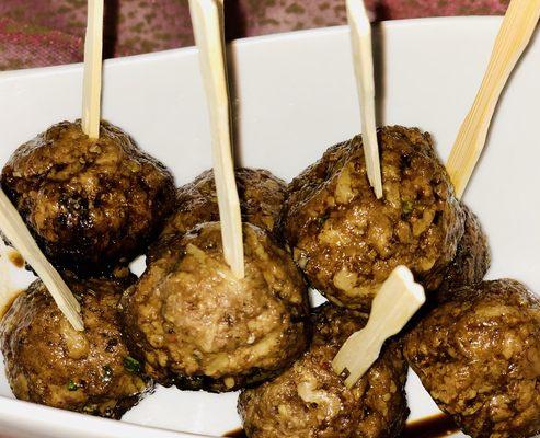 Balsamic glazed meatballs