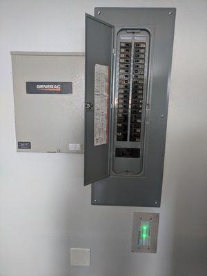 Electric Panel + Generac Transfer Switch + 100kA Surge Protection Device (SPD)