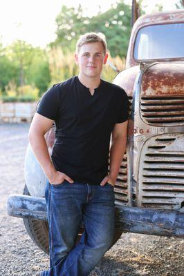 Senior with truck