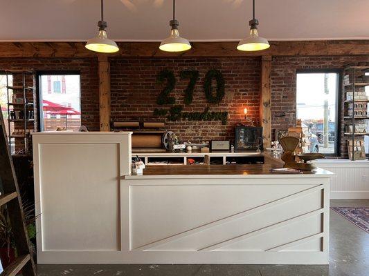 The front counter at 270 on Broadway