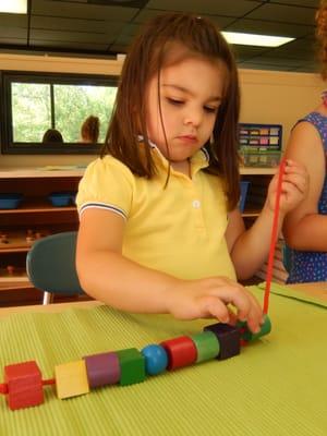 stringing beads