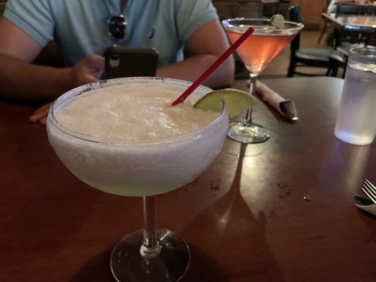 Jalapeño margarita and Orchard Park Cosmopolitan