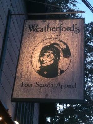 Weatherford's Main sign.