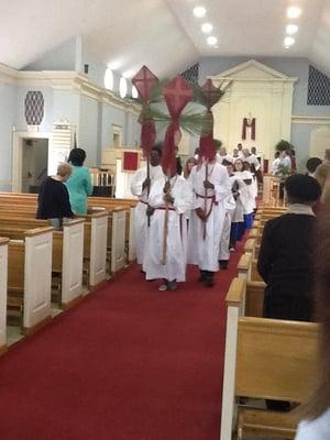 Palm Sunday procession.