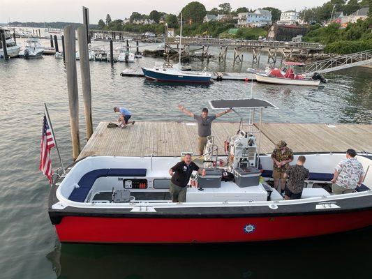 Skipper, crew, and bachelor party