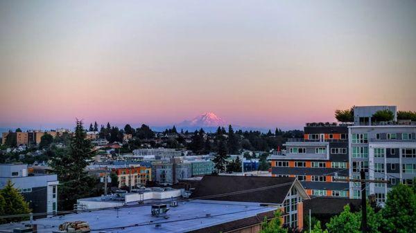 View from the roof top facing Mt. Rainier.