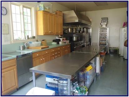 Kitchen adjacent to Fellowship Hall