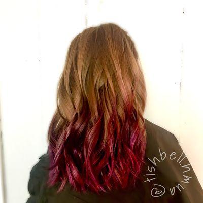 Purple balayage