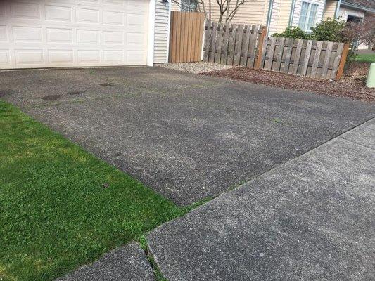 Tualatin Driveway BEFORE Pressure Washing