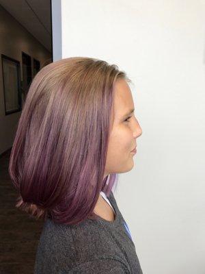 Lavender Ombré Highlights