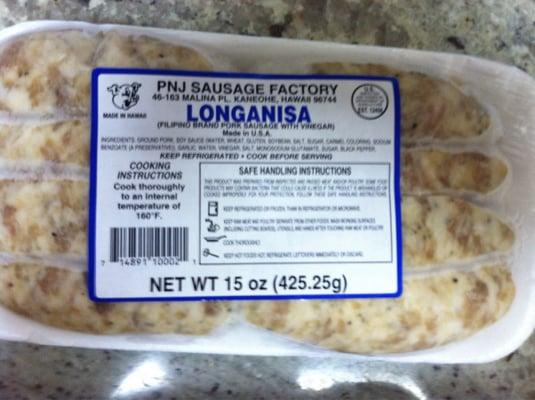 Their vinegar longanisa & their hamonado longanisa are my favorites. Their sausage is less fat than others out there.