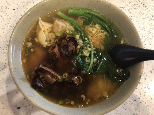 Pork knuckle noodle soup. Tasty!