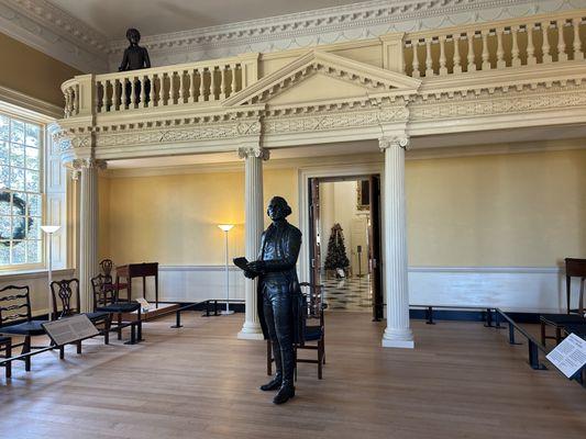 Statue of George Washington at the State House (old Capitol)