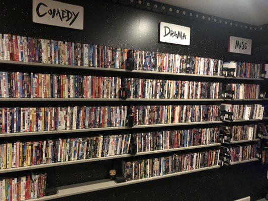 Actual video rental place inside