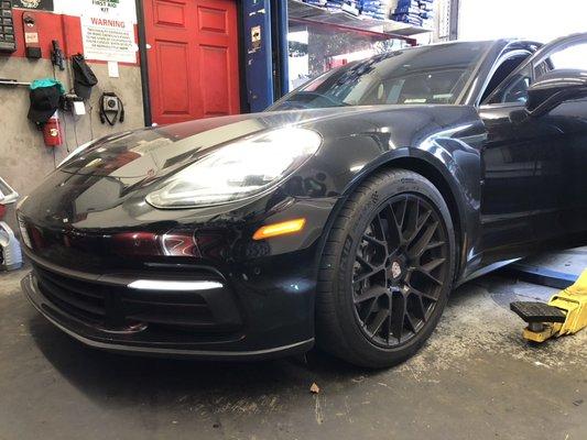 Porsche Panamera in for brakes