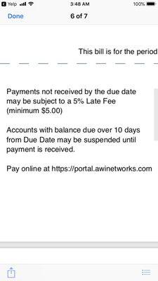 10 day grace period yet they still turned off our internet.