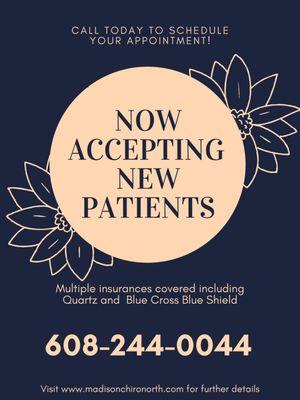 We are accepting new patients