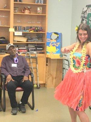 Hula Dancers entertained and taught us some moves