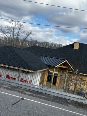 Black Owens Corning with a Black Standing Seam Snaploc 
Big project!