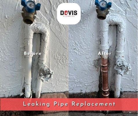 Leaking Pipe Replacement for Dovis Plumbing customer in Miramar, FL 33027.