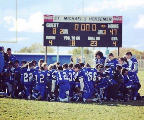 Horsemen football talking after a big win.