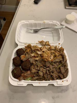 Combo over Salad Falafel