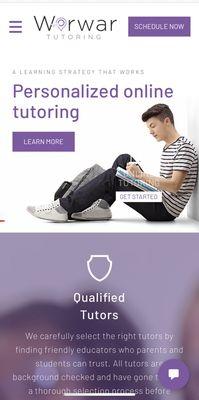 Schedule a tutor from your phone. www.warwartutoring.com