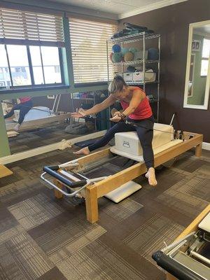 Horseback on reformer... gorgeous form R.V.!