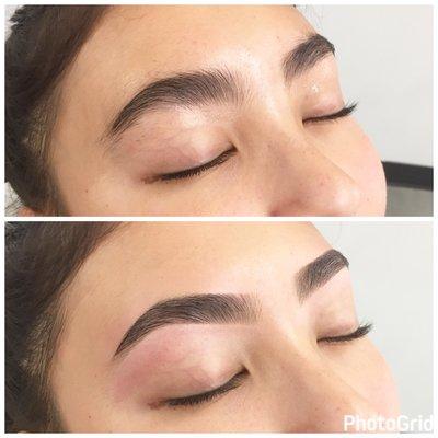 Before and After Brow Shaping by Shaila at Brows by Shaila