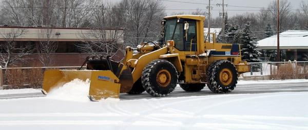 Sneller Snow Systems box plow for snow removal in Grand Rapids and Lansing MI.